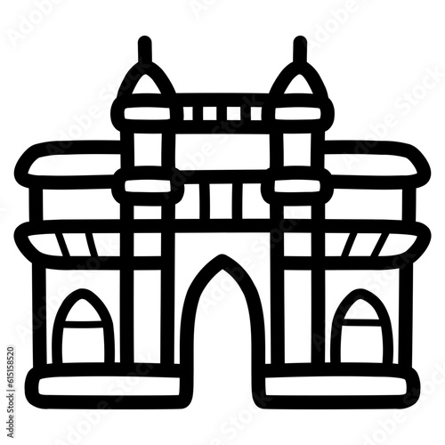 mumbai line icon style