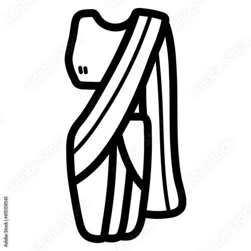 saree line icon style