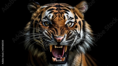 ferocious tiger. Generative AI © maretaarining