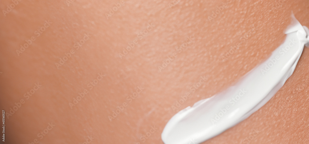 Close up of Sunscreen Protection or Sun Cream on human skin. Skin and Body Care. SPF Lotion or Moisturizing Sunblock to protect skin from the sun UV Sun screen cosmetic cream texture skincare product Close up of Sunscreen Protection or Sun Cream on human skin. Skin and Body Care. SPF Lotion or Moisturizing Sunblock to protect skin from the sun UV Sun screen cosmetic cream texture skincare product