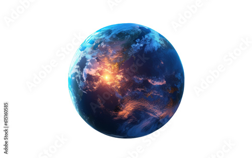 Essential Earth - Minimalistic Globe - Transparent background- made with Generative AI