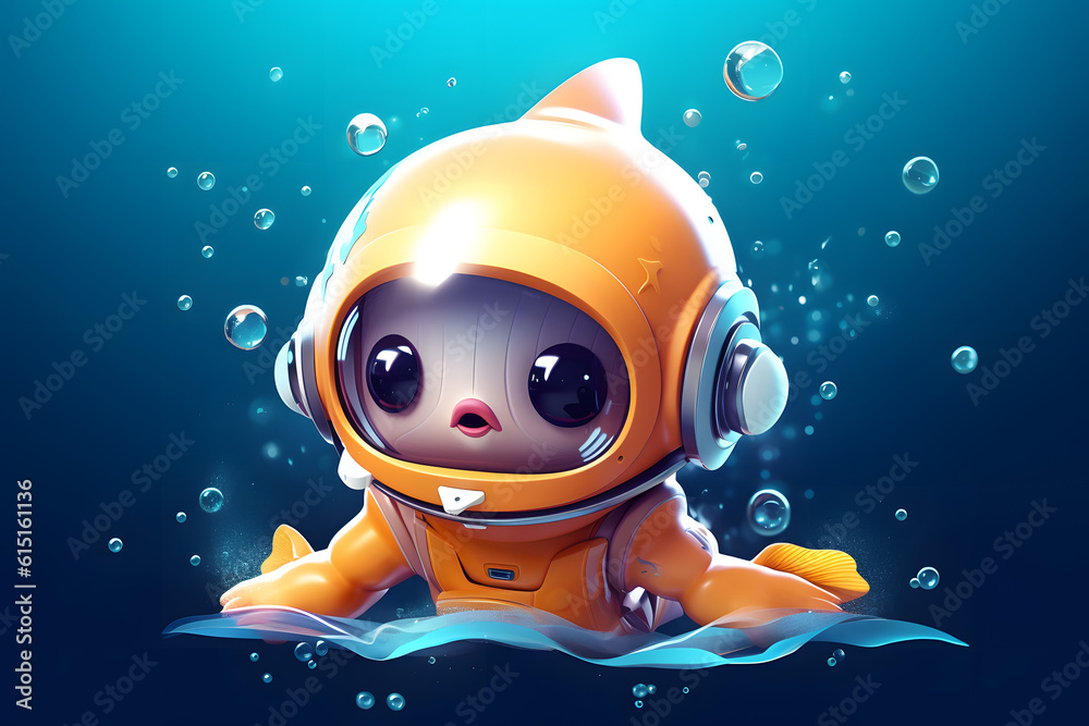 A Playful Adventure of a Little Animal in Space. Generative AI A Playful Adventure of a Little Animal in Space. Generative AI