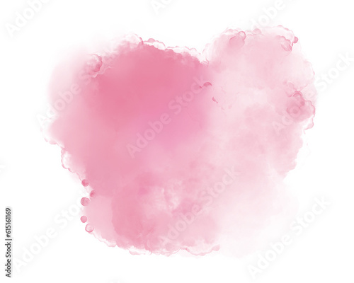 Pink color vector hand drawn watercolor liquid stain. Abstract aqua smudges scribble drop element for design, illustration, wallpaper, card