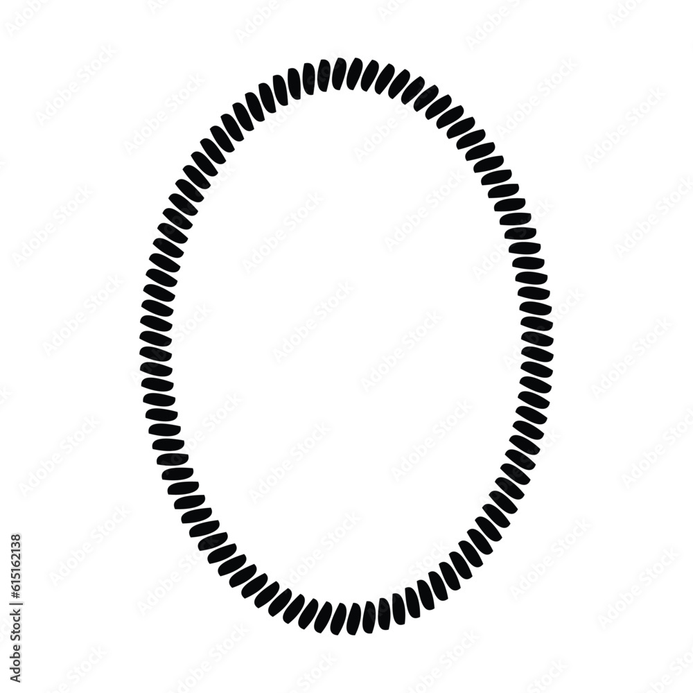 Oval frame round border design shape icon for decorative vintage doodle element for design in vector illustration Oval frame round border design shape icon for decorative vintage doodle element for design in vector illustration