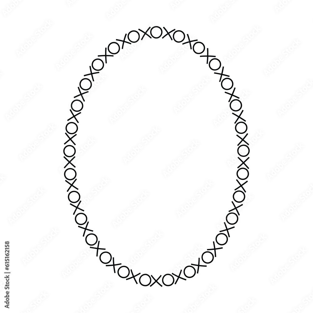 Oval frame round border design shape icon for decorative vintage doodle element for design in vector illustration Oval frame round border design shape icon for decorative vintage doodle element for design in vector illustration
