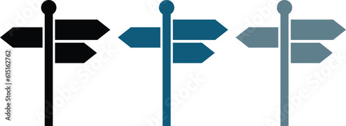 illustration of a set of pointers, signpost icon vector