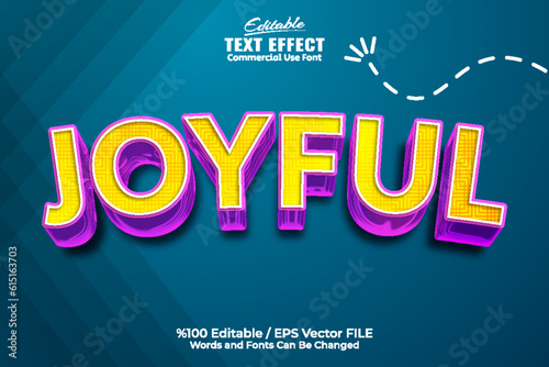 Joyful Text Effect  Editable Text Effect