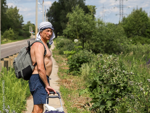 person hiking in mountains
