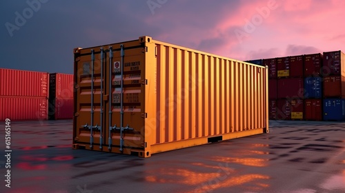 industrial container for logistics import export business. generative AI