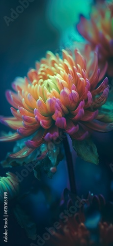 Fondos de flores con colores degradados, apropiados como fondo de pantalla para móviles. Generado por IA. © Cris.lo Studio
