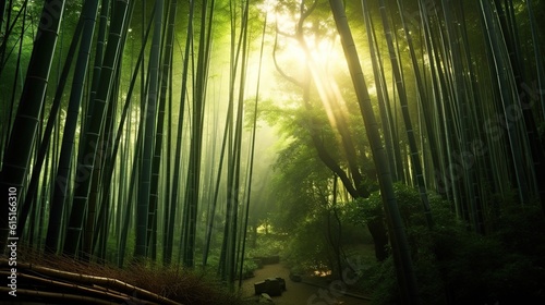 Beautiful bamboo tunnel