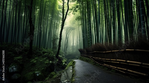 Beautiful bamboo tunnel