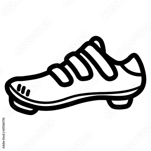 bike shoes line icon style