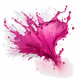 Beautiful pink splash with drops for art design