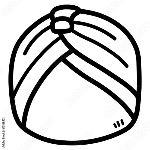 turban line icon style