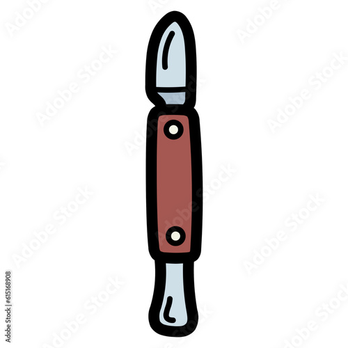 knife dental filled outline icon style