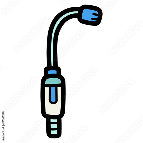 saliva ejector filled outline icon style