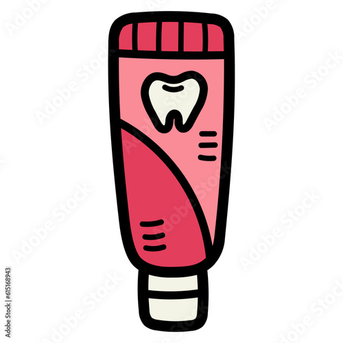 toothpaste filled outline icon style
