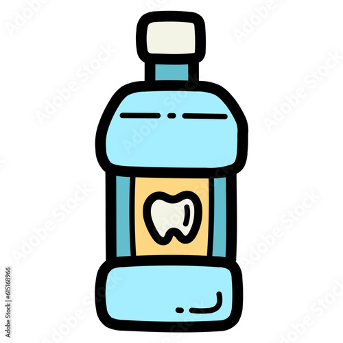 mouthwash filled outline icon style