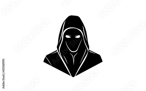 anonymous man shape isolated illustration with black and white style for template.