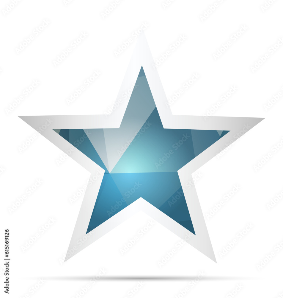 Glossy Star Icon. Vector illustration Glossy Star Icon. Vector illustration