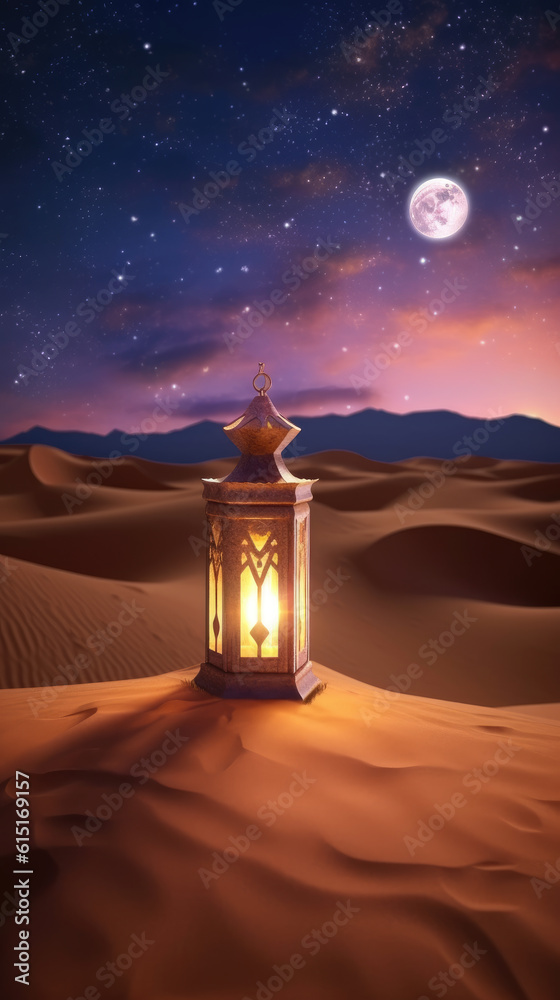 Crescent Moon Serenade: Minimalistic Stock Photo Illustration for Eid Mubarak Celebration Crescent Moon Serenade: Minimalistic Stock Photo Illustration for Eid Mubarak Celebration