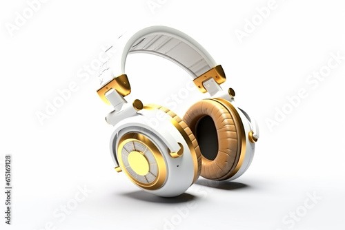 Retro-Futuristic Gold Headset