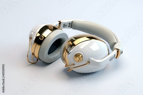 Retro-Futuristic Gold Headset