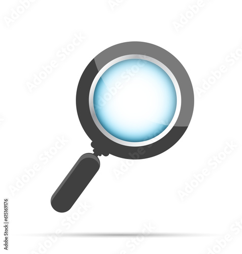 Magnifying glass icon. Flat illustration