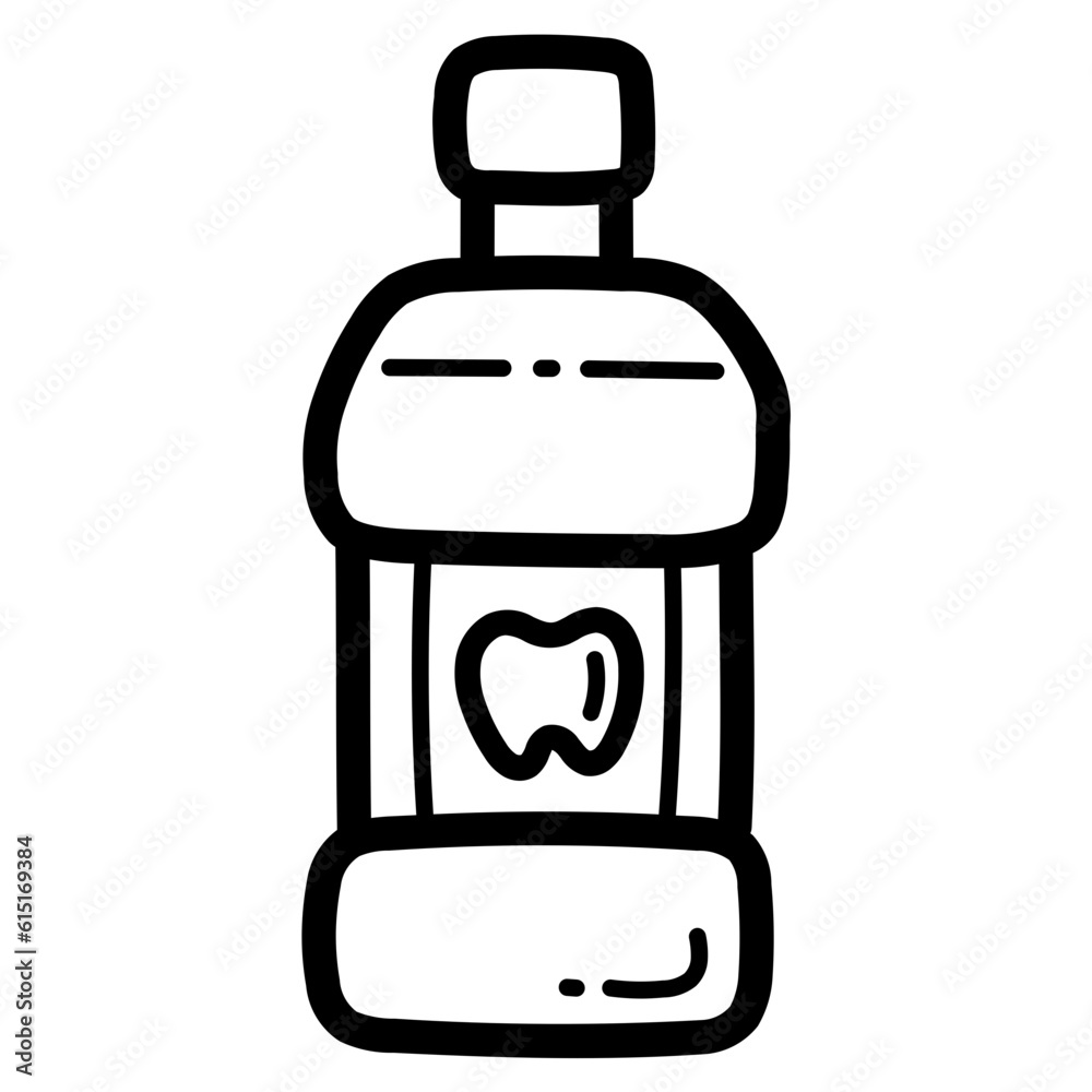 mouthwash line icon style mouthwash line icon style