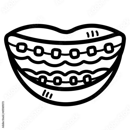 braces line icon style
