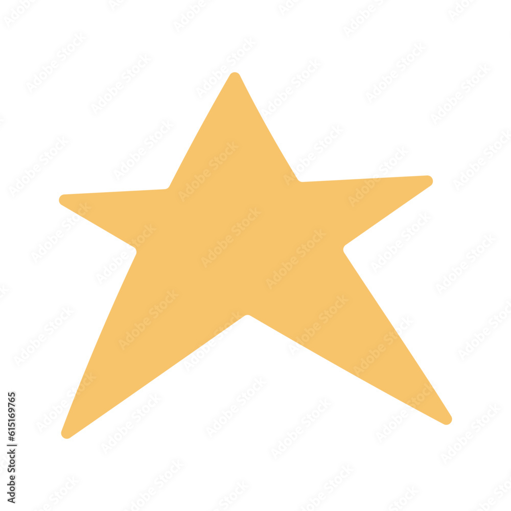 Star hand drawn illustration. Flat style design, isolated vector. Kids print element, astronomy, astrology, celestial body, space, cosmos Star hand drawn illustration. Flat style design, isolated vector. Kids print element, astronomy, astrology, celestial body, space, cosmos