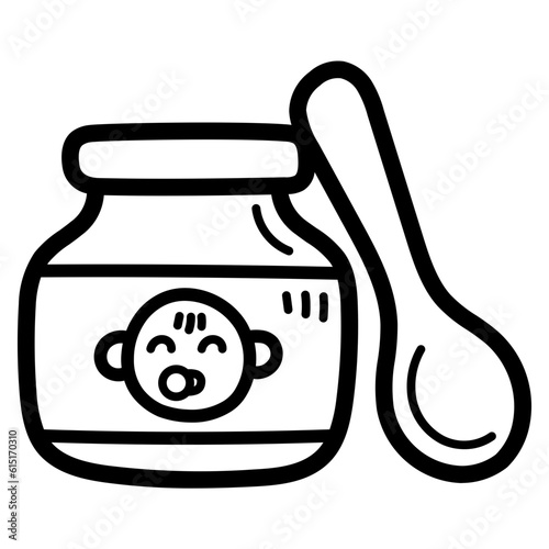 baby food line icon style