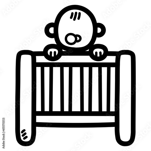 crib line icon style