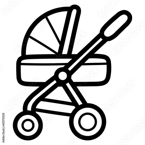stroller line icon style