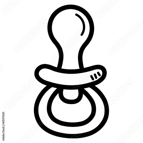 pacifier line icon style