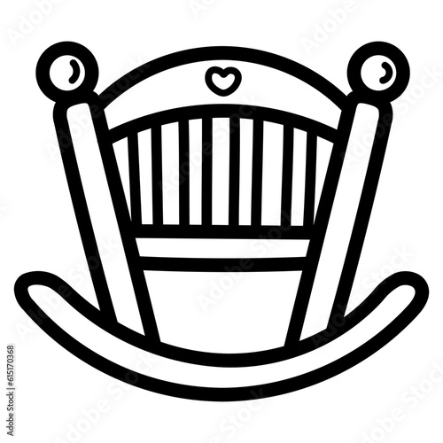 cradle line icon style