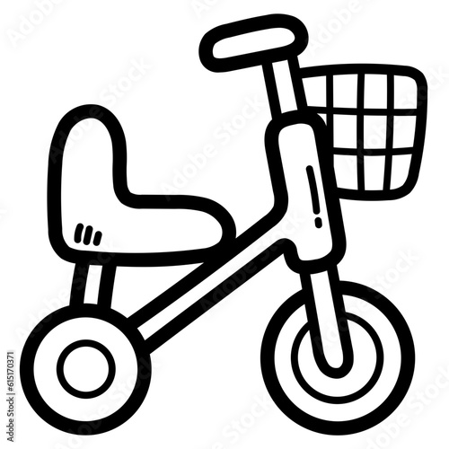 tricycle line icon style