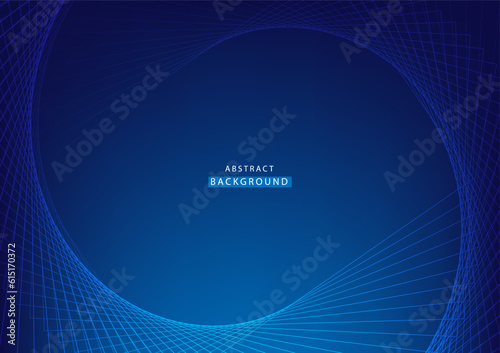 Modern blue background template. Abstract line high tech frame. Concept technology, futuristic, big data, Ai, network, business, online, financial, presentation