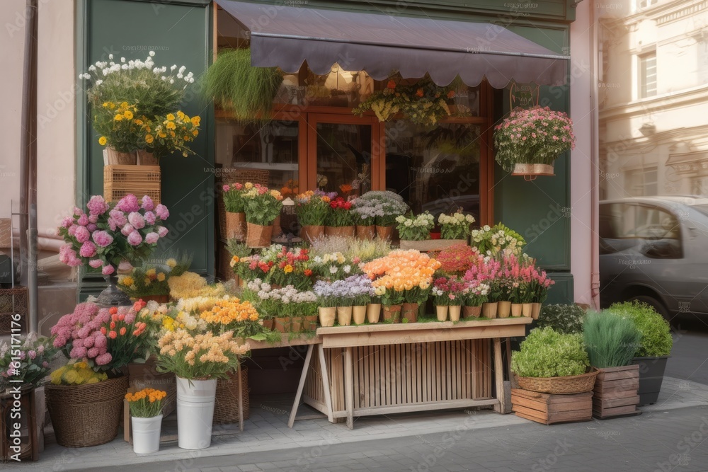 Flowers at a florist and flower shop