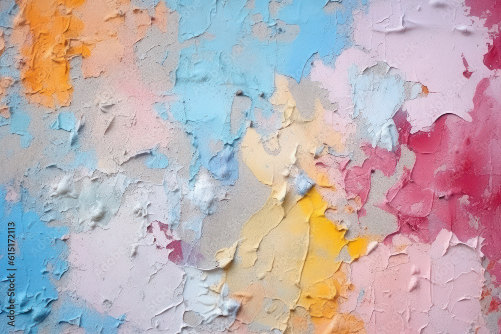 Close-up of an old painted wall with peeling paint Close-up of an old painted wall with peeling paint