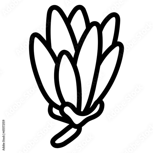 magnolia line icon style