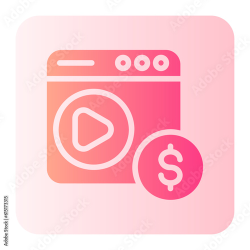 monetization gradient icon