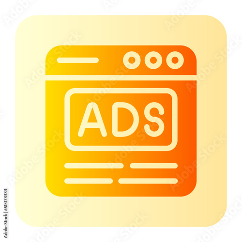 Advertisement gradient icon