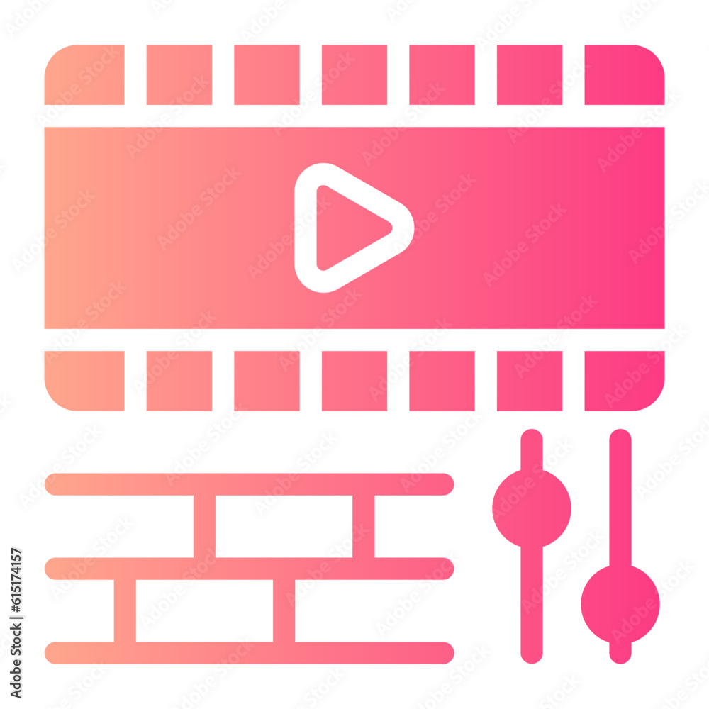 video editing gradient icon video editing gradient icon