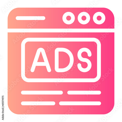 Advertisement gradient icon