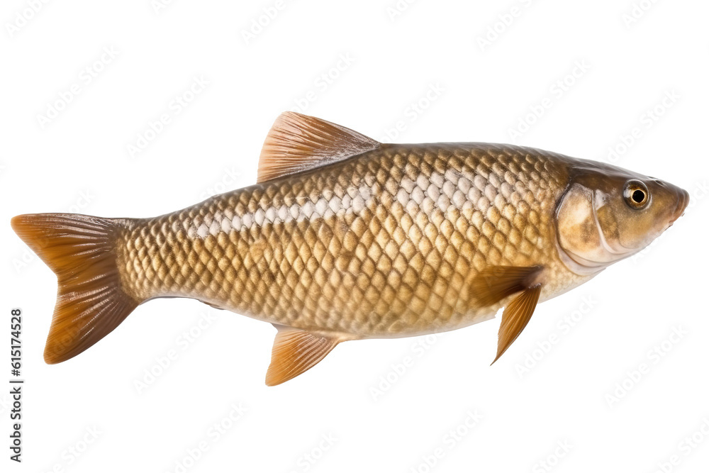 Crystal Carp fish. Transparent background. generative AI Crystal Carp fish. Transparent background. generative AI