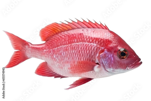 Enchanted Ecosystem fish . Transparent background. generative AI
