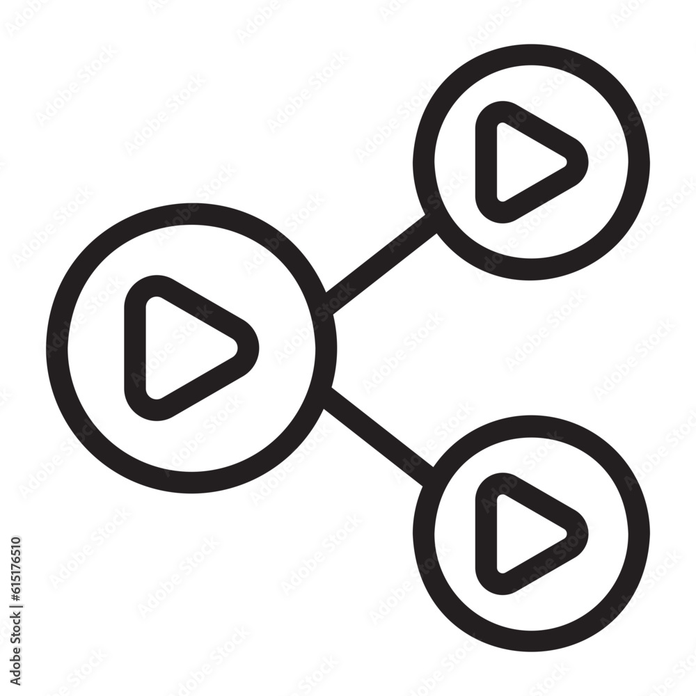 share video line icon