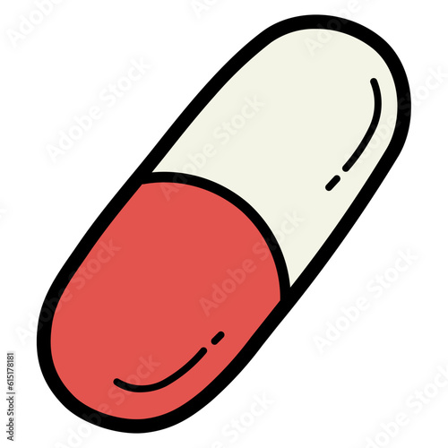 capsule filled outline icon style